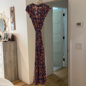 Floral wrap maxi dress